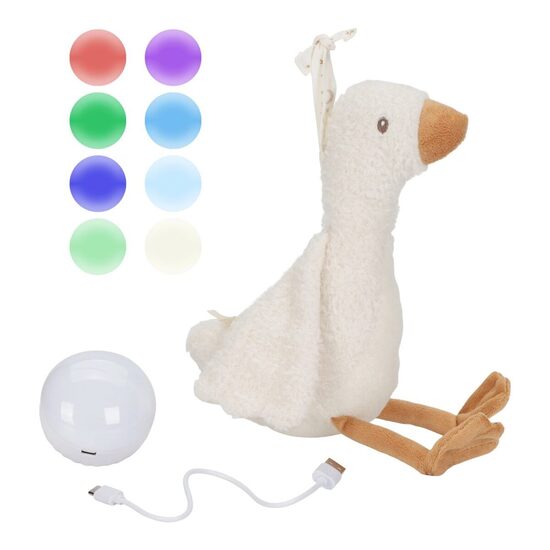 Jaunums! Little Dutch Cuddle Goose Light & Sound ´Newborn Naturals´ GRS