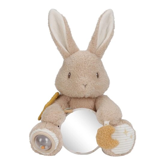 Jaunums! Little Dutch Activity Cuddle Toy Baby Bunny ´Newborn Naturals´ GRS