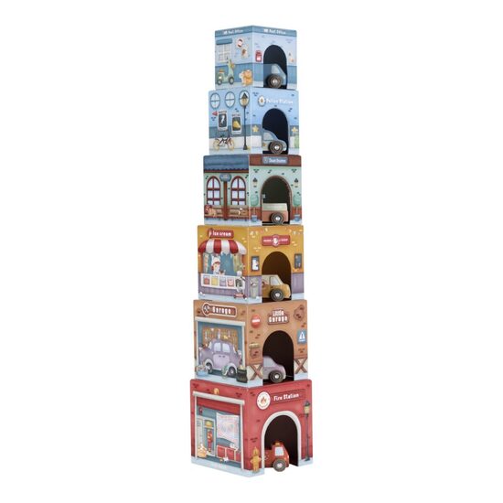 Little Dutch Stacking Blocks with Cars FSC