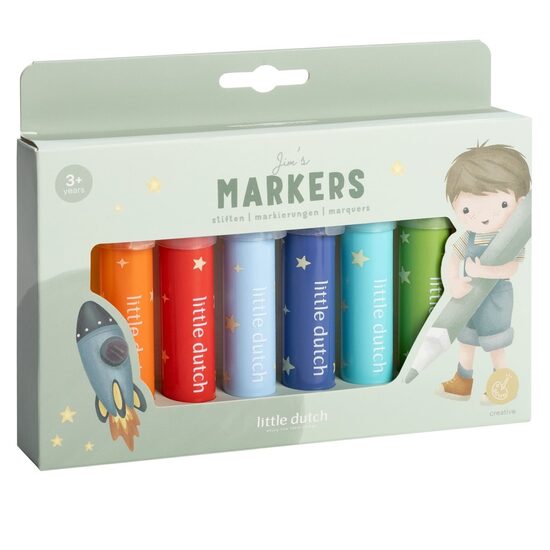 Little Dutch Felt Tip Markers ´Jim & Friends´