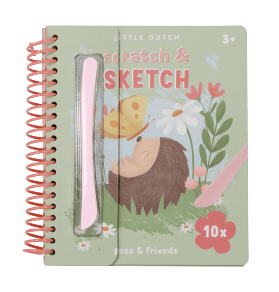 LITTLE DUTCH Little Dutch Scratch & sketchbook book ´Rosa & Friends´