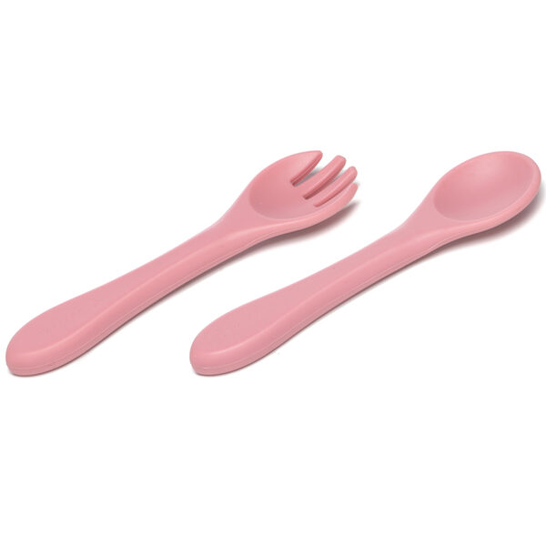 KOOLECO silicone cutlery set Blush