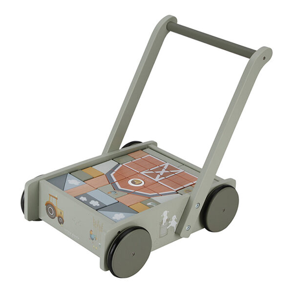  Little Dutch wooden block trolley ´Little Farm´ 