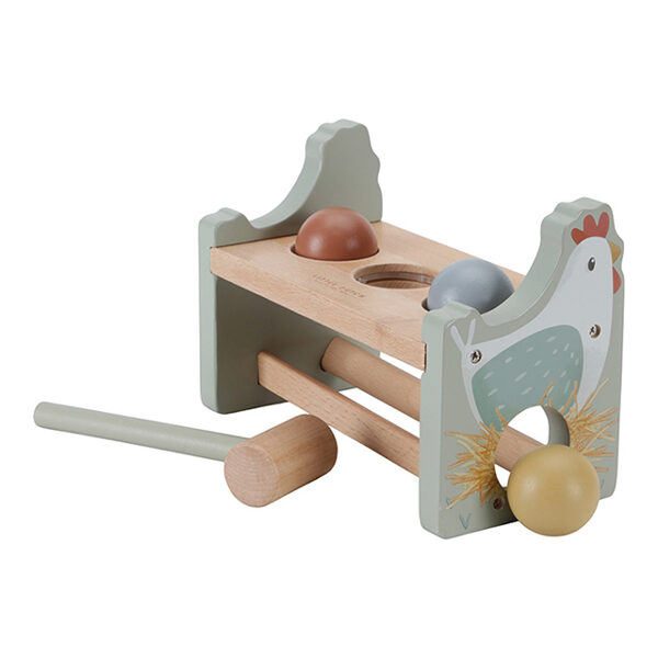 Little Dutch pounding bench with rolling balls ´Little Farm´ FSC