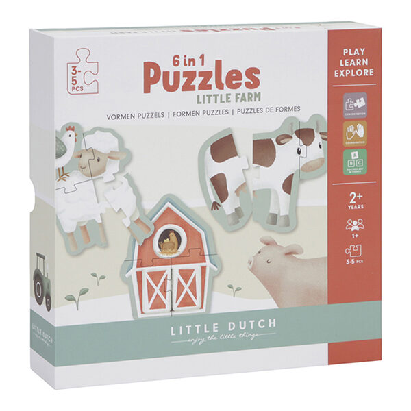 LITTLE DUTCH 6 in 1 puzle ´Little Farm´ FSC